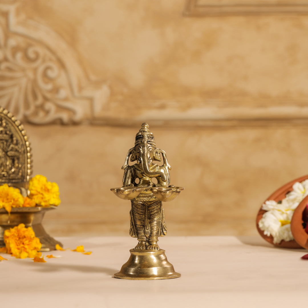 Brass Pooja Aarti Diya