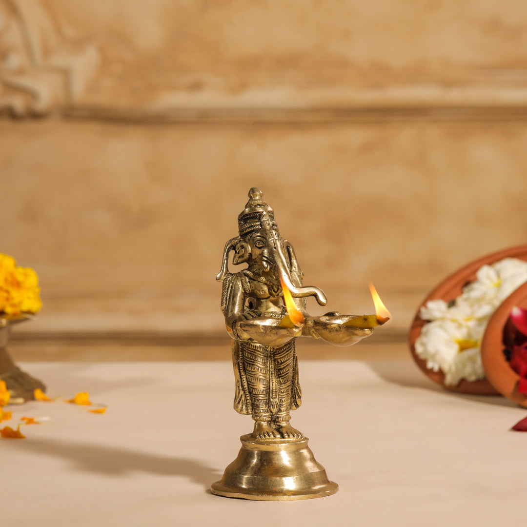 Brass Pooja Aarti Diya