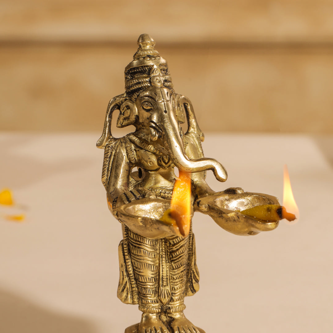 Brass Pooja Aarti Diya