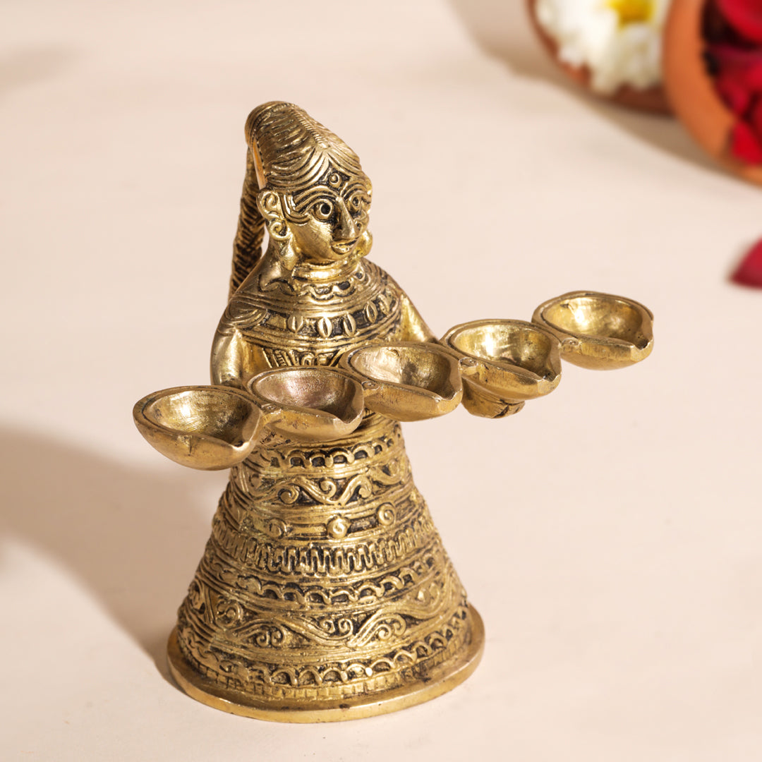 Brass Pooja Aarti Diya