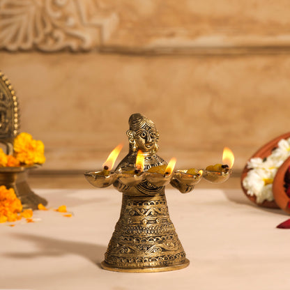 Brass Pooja Aarti Diya