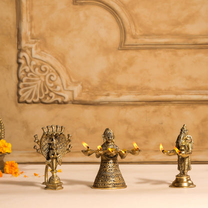 Brass Pooja Aarti Diya