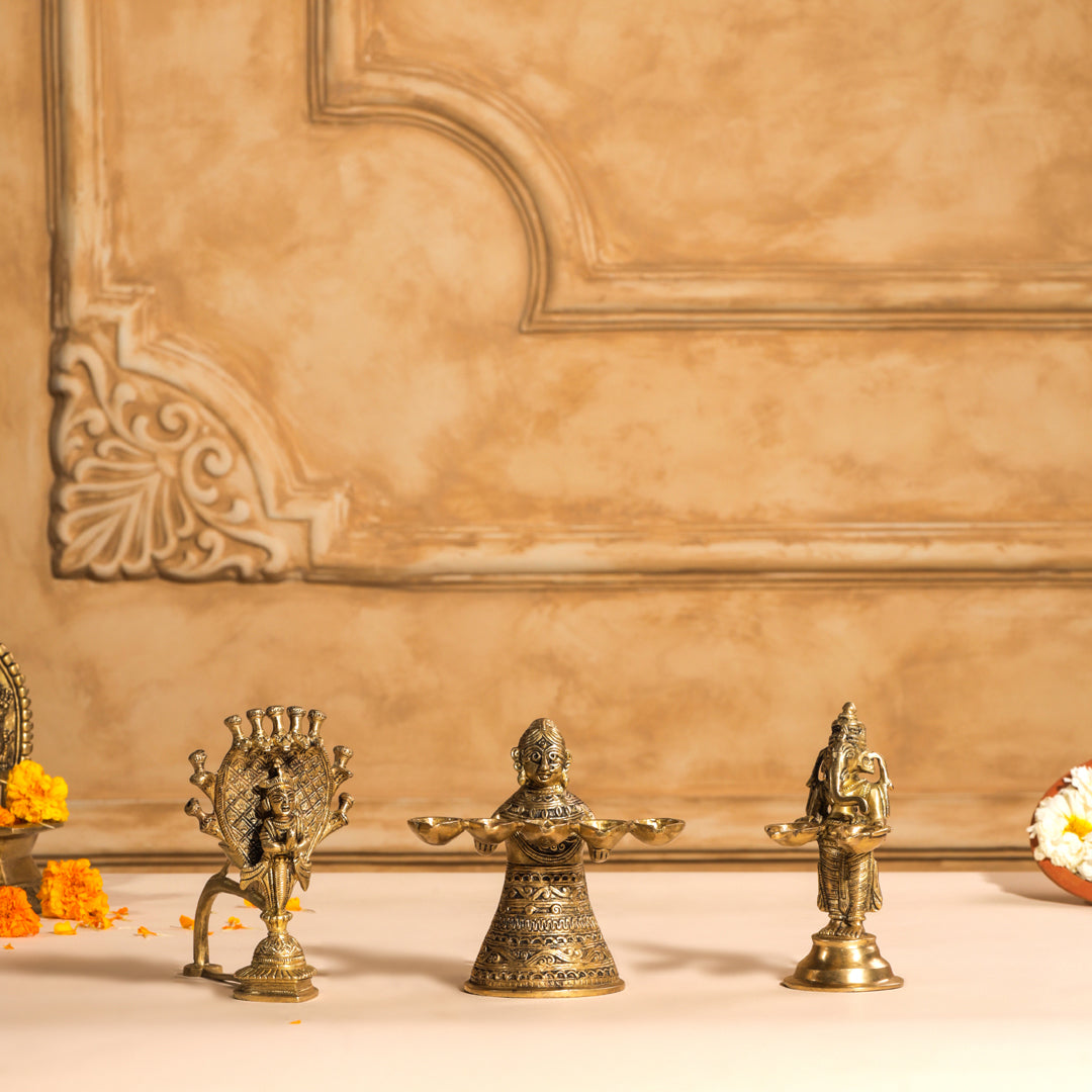 Brass Pooja Aarti Diya
