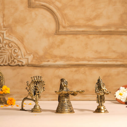 Brass Pooja Aarti Diya