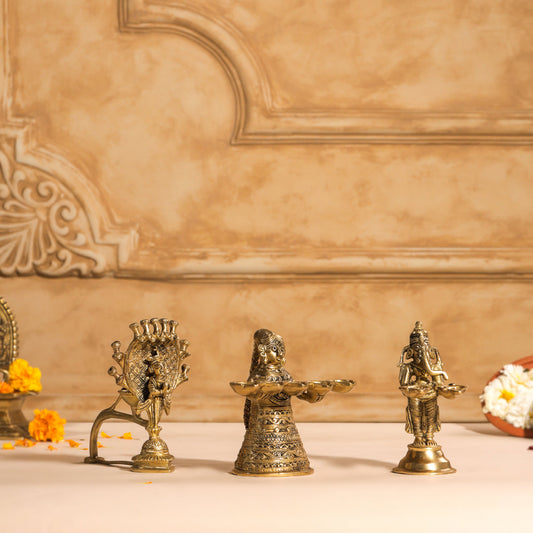 Brass Pooja Aarti Diya