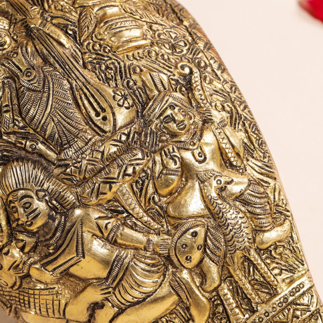 Brass Durga Conch (10 Inch)