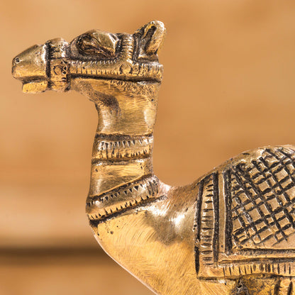 Brass Standing Camel Statue (4.2 Inch)