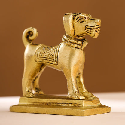 Brass Dog Figurine (3 Inch)