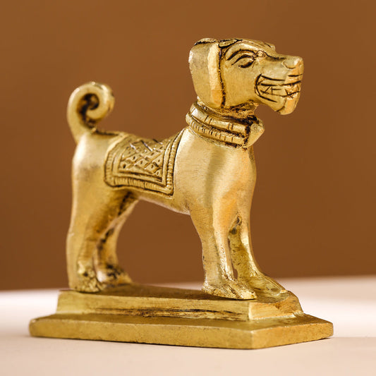 Brass Dog Figurine (3 Inch)