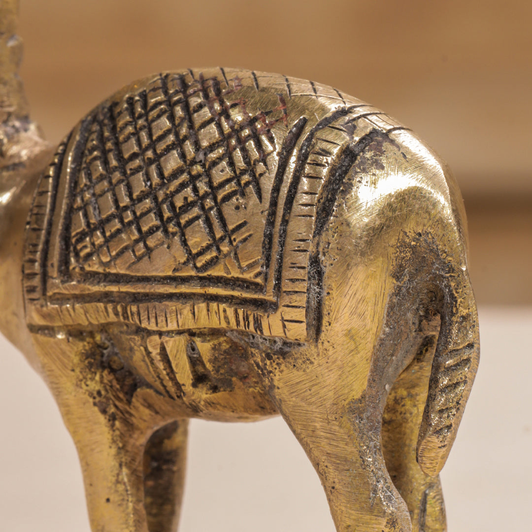 Brass Standing Camel Statue (4.2 Inch)