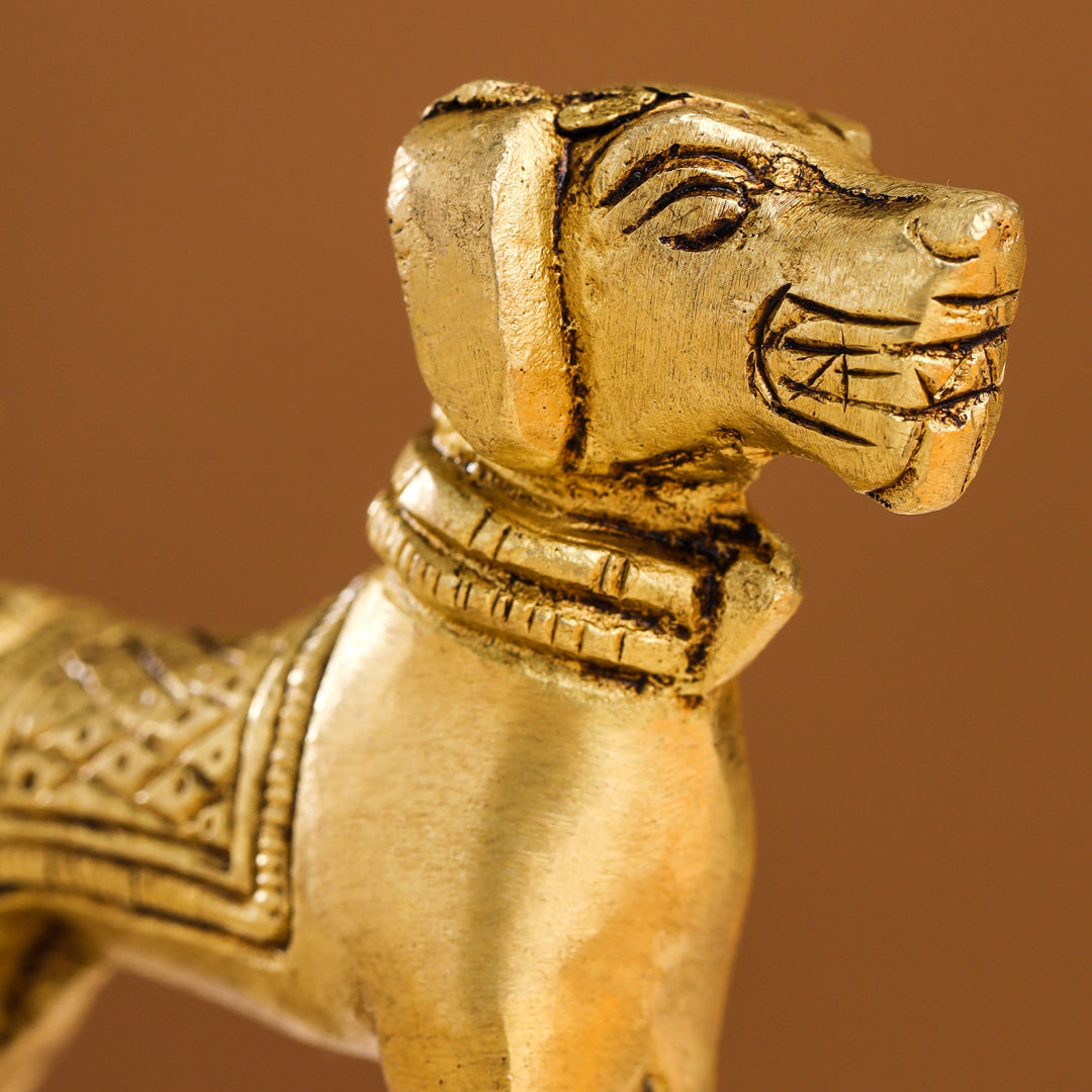 Brass Dog Figurine (3 Inch)