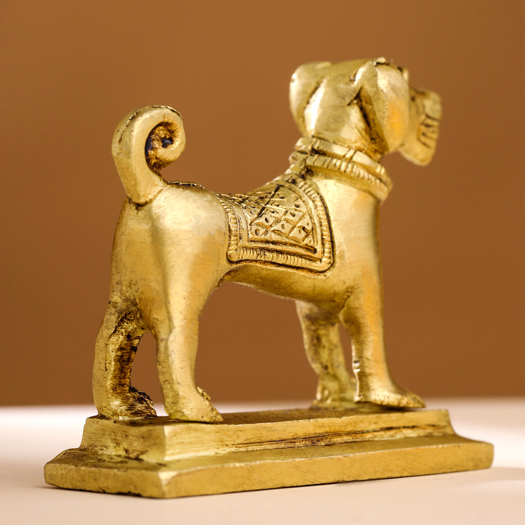 Brass Dog Figurine (3 Inch)