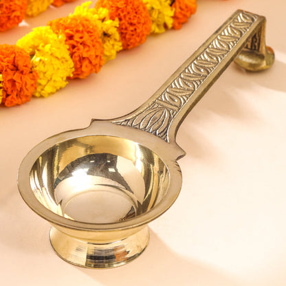 Brass Dhoop Aarti Spoon