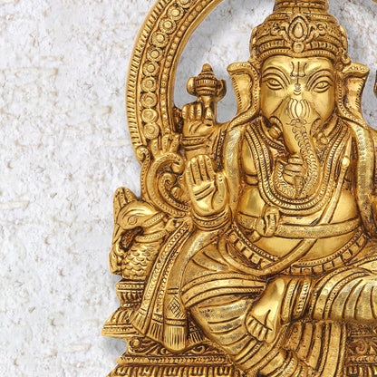 Brass Ganesha Wall Hanging (11.5 Inch)