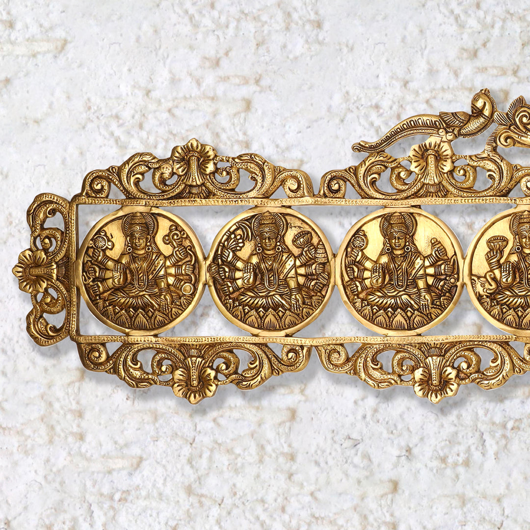 Brass Ashtalakshmi Wall hanging  (11 Inch)