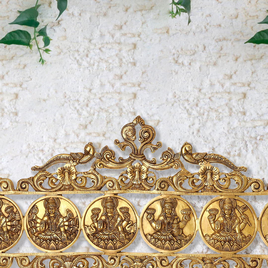 Brass Ashtalakshmi Wall hanging  (11 Inch)