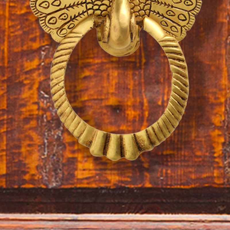 Brass Peacock Door Knocker (8 Inch)