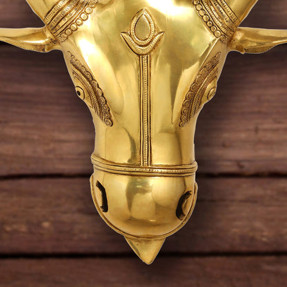 Brass Bull Head Wall Hanging (18 Inch)