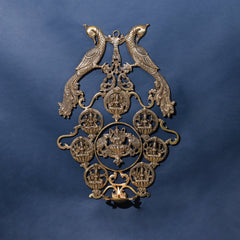 Brass Ashtalakshmi Wall Hanging Diya (19 Inch)