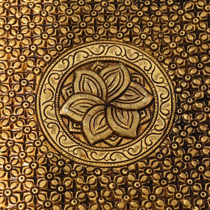 Brass Superfine Chowki With Hanging Bells (7")