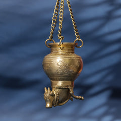 Divine Brass Nandi Gangajali Sacred Vessel of Devotion & Purity (9-Inch)