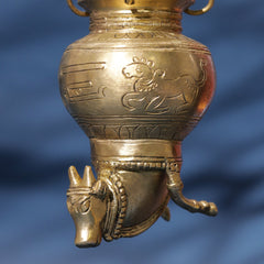 Divine Brass Nandi Gangajali Sacred Vessel of Devotion & Purity (9-Inch)