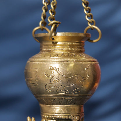 Divine Brass Nandi Gangajali Sacred Vessel of Devotion & Purity (9-Inch)