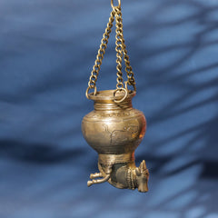Divine Brass Nandi Gangajali Sacred Vessel of Devotion & Purity (9-Inch)