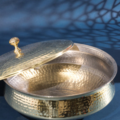 Brass Handi/Lagan With Lid