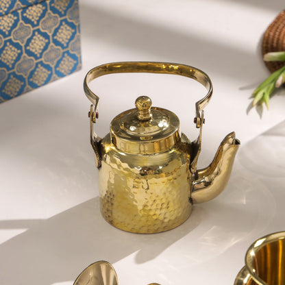 Brass Tea Pot And Davara Set Corporate/Gift Hamper