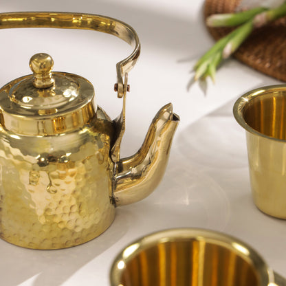 Brass Tea Pot And Davara Set Corporate/Gift Hamper