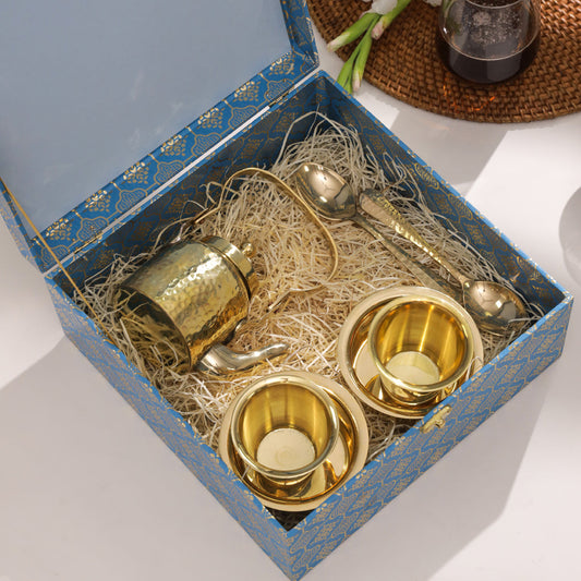 Brass Tea Pot And Davara Set Corporate/Gift Hamper
