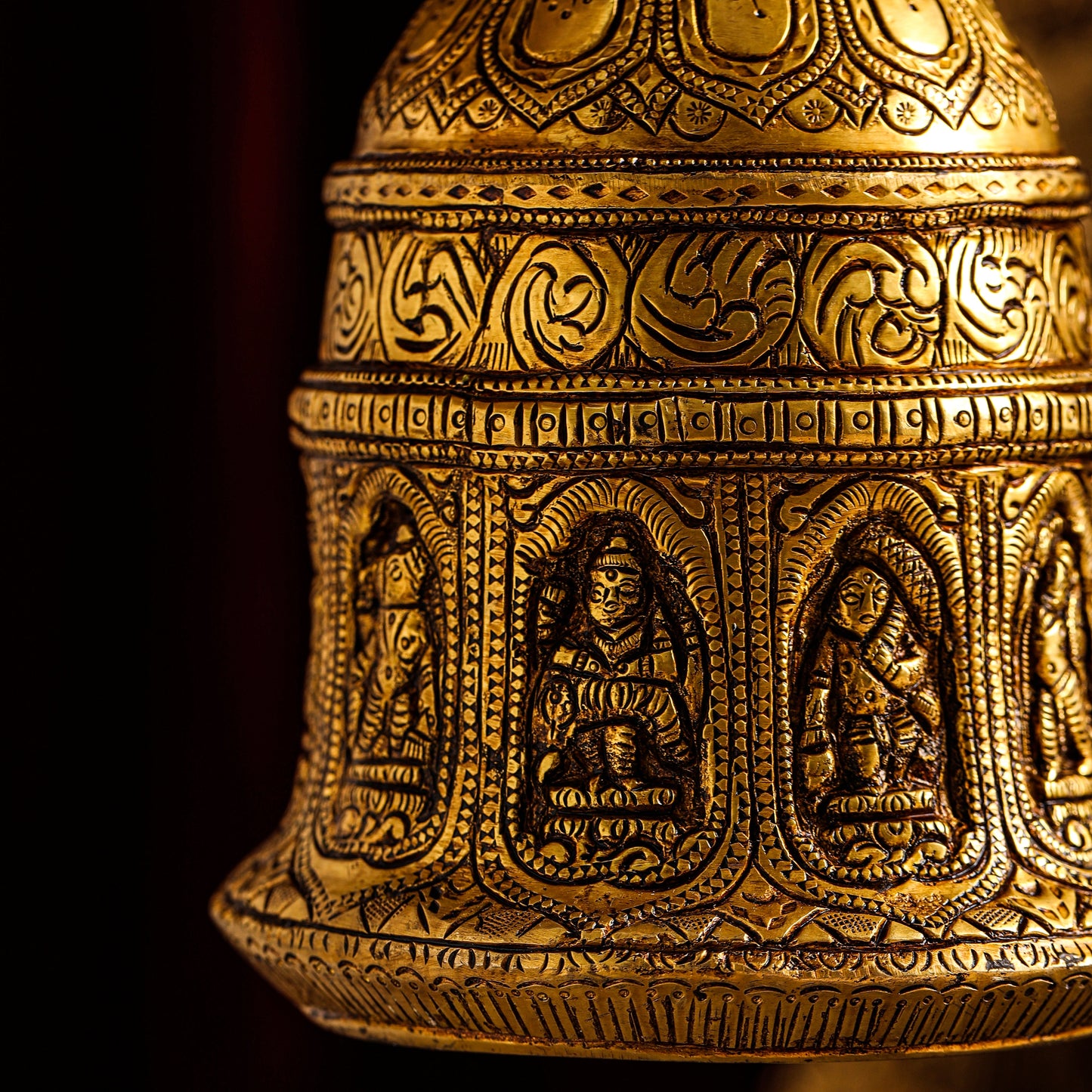 Brass Dashavatara /Vishnu Wall Hanging Bell (45 Inch)