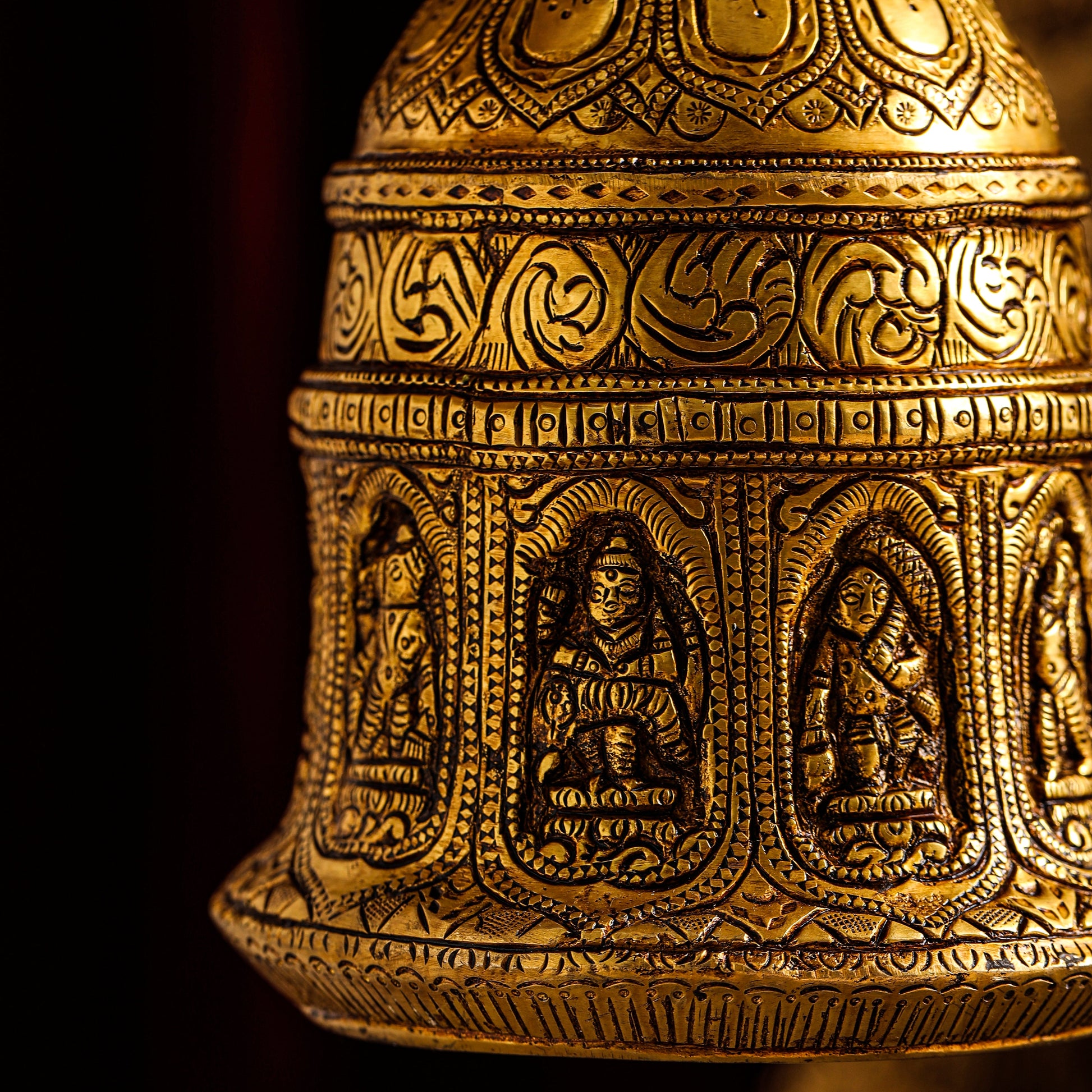 Brass Dashavatara /Vishnu Wall Hanging Bell (45 Inch)