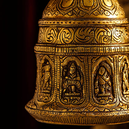 Brass Dashavatara /Vishnu Wall Hanging Bell (45 Inch)
