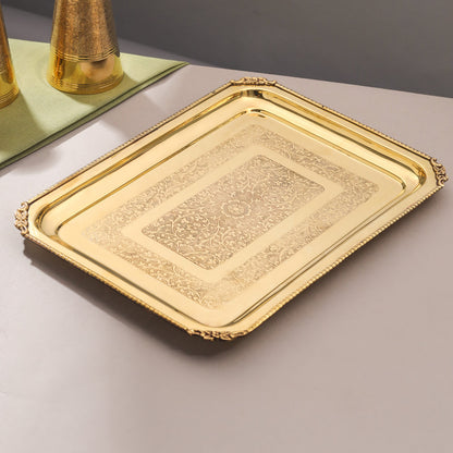 Brass Handcrafted Rectangular Tray