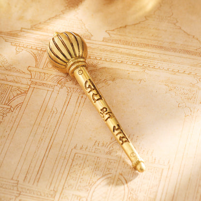 Brass Handcrafted Hanuman Mace/Gada – Strength & Devotion (3 Sizes)