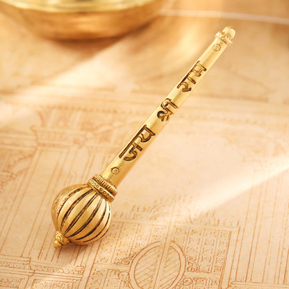 Brass Handcrafted Hanuman Mace/Gada – Strength & Devotion (3 Sizes)