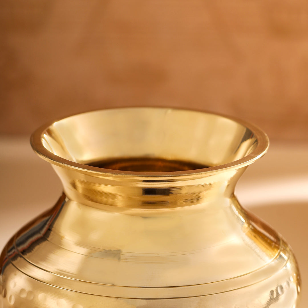 Brass Hammered Pooja Kalash