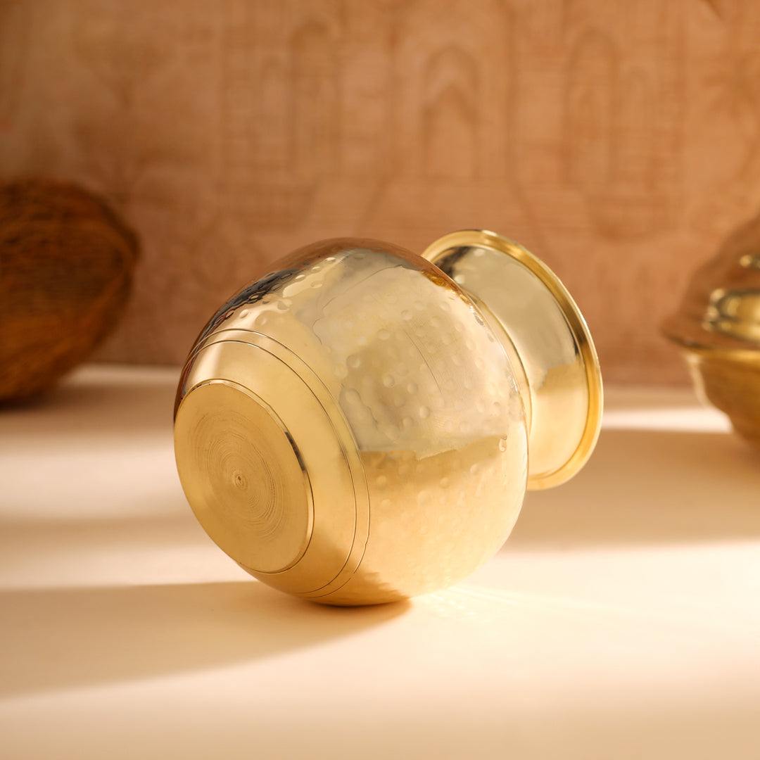 Brass Hammered Pooja Kalash