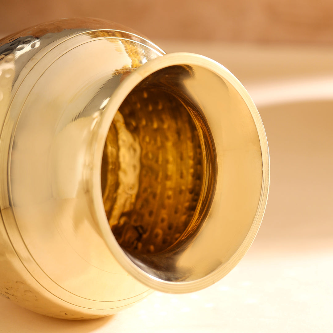 Brass Hammered Pooja Kalash