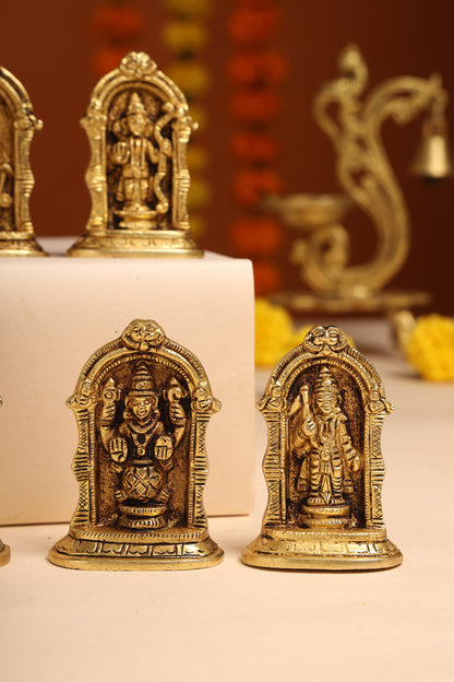 Brass Dashavatara /Vishnu Avatars Statue Set (3 Inch)
