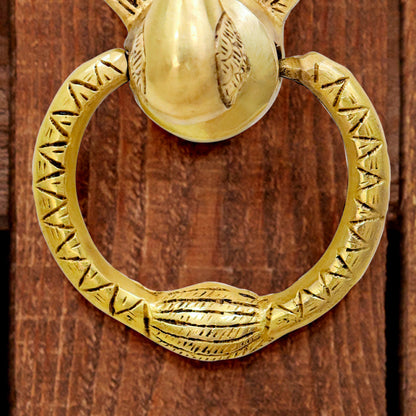 Brass Peacock Door Knocker (8 Inch)