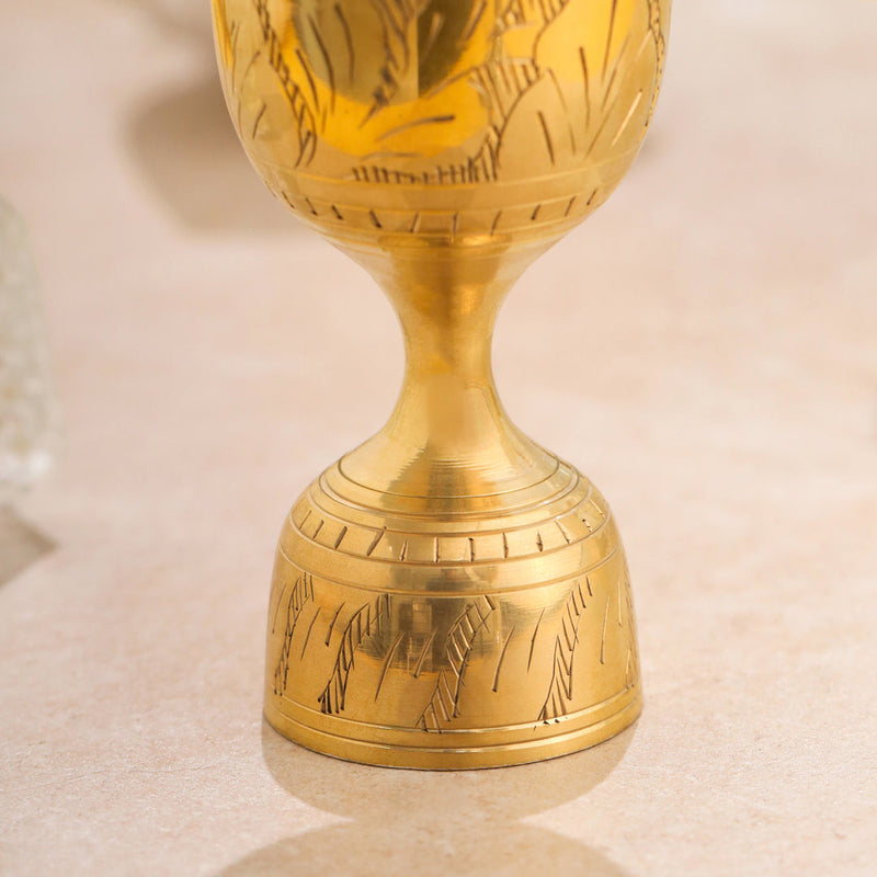 Brass Handcrafted Jigger 30/60ml with Velvet Gift Box (4 Inch)