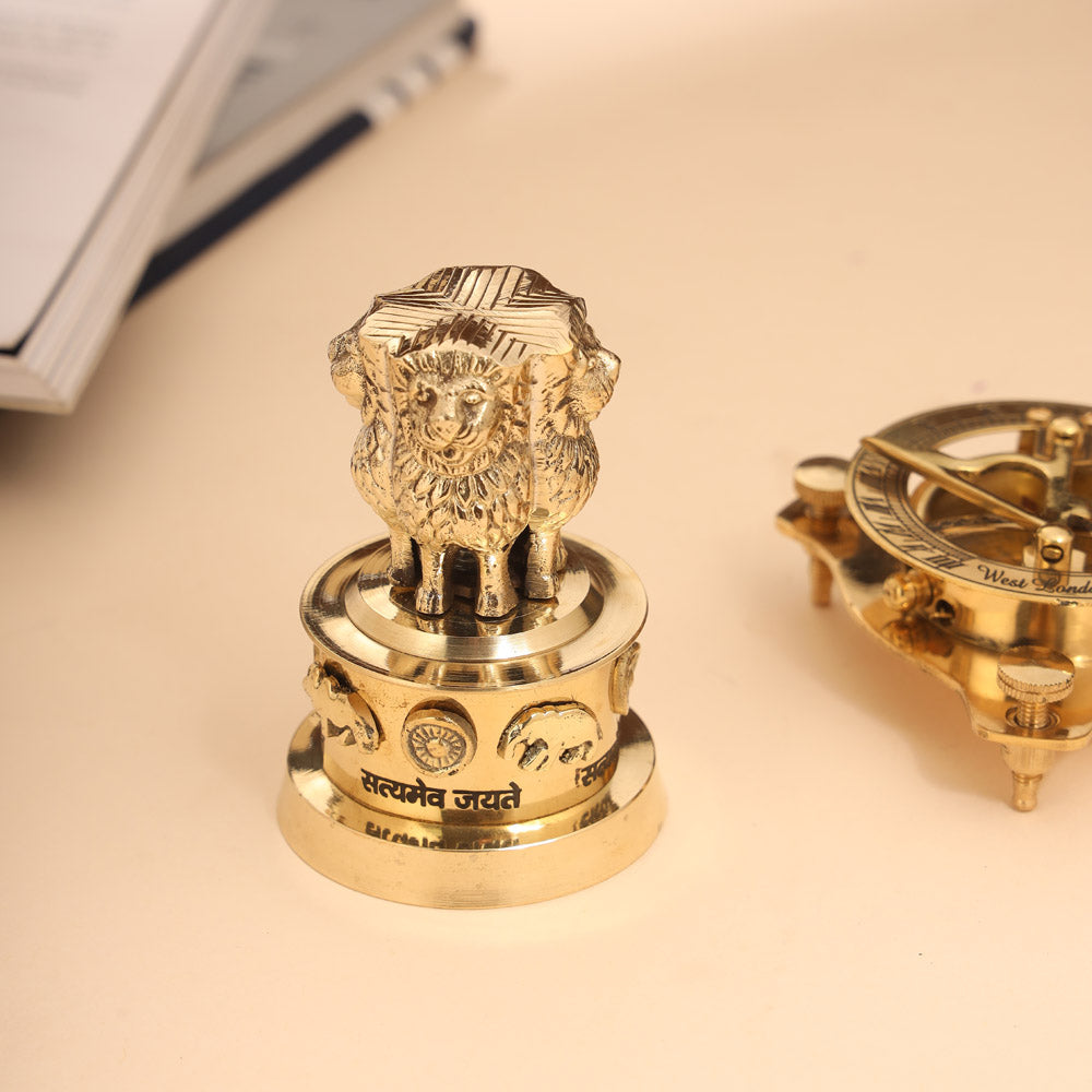 Brass Sundial Compass & Ashok Stambh Corporate Gift Hamper