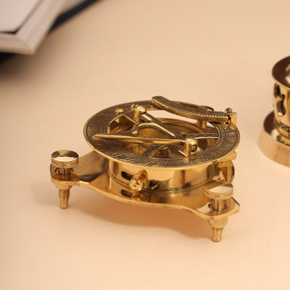 Brass Sundial Compass & Ashok Stambh Corporate Gift Hamper