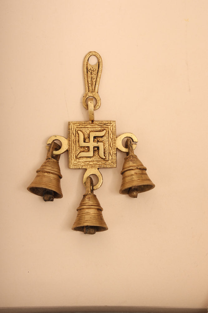 Brass Durga face & Swastik bell Festive Gift Hamper