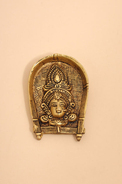 Brass Durga face & Swastik bell Festive Gift Hamper