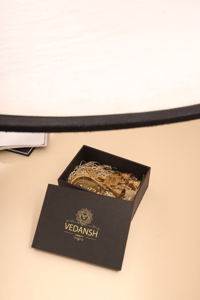 Brass Durga face & Swastik bell Festive Gift Hamper