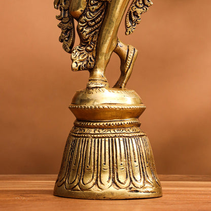 Brass Superfine Lord Krishna With Base Idol (11 Inch)